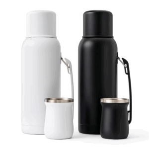 Set termo + Mate acero inoxidable