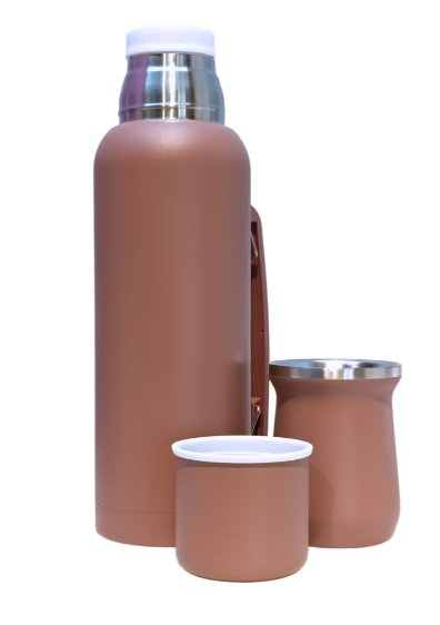termo5 Set termo + Mate acero inoxidable
