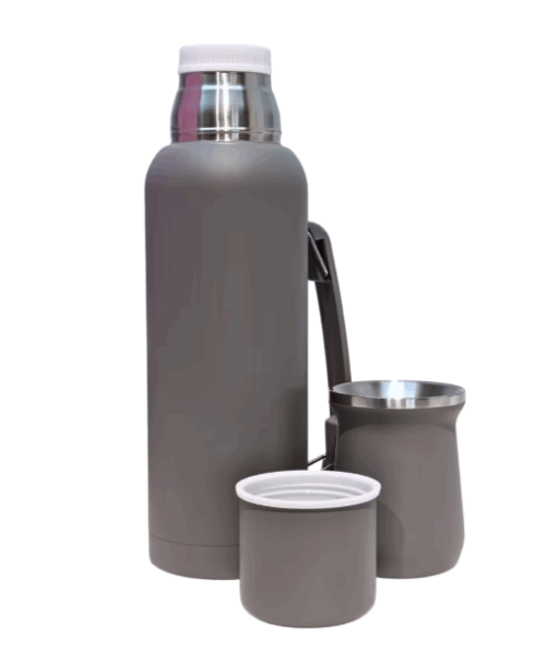 termo7 Set termo + Mate acero inoxidable