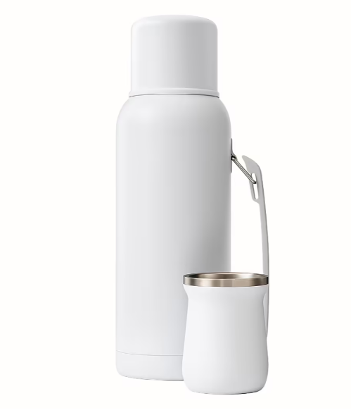 termo9 Set termo + Mate acero inoxidable