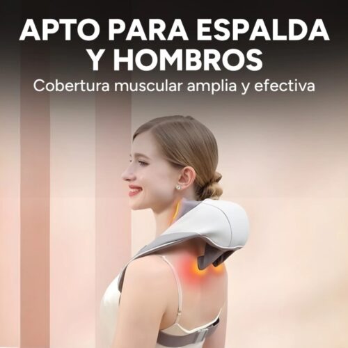 Masajeador Cervical Cuello Espalda Hombros 3 Modos 2 Niveles