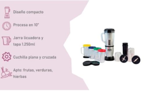 Licuadora juguera mixer 8 en 1 c/ 21 pcs